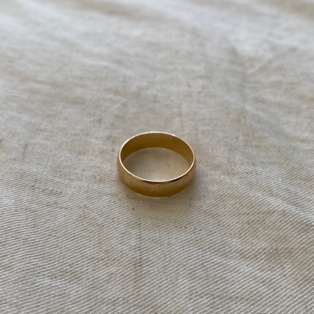 14K Gold Chunky Ring Band